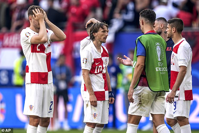 Luke Modric (centre) and Co suffered another huge blow in their last-16 Euro 2024 hopes