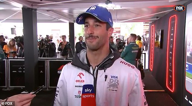 Daniel Ricciardo has returned to Jacques Villeneuve, telling the former champion to eat 's**t' after his best qualifying performance this year