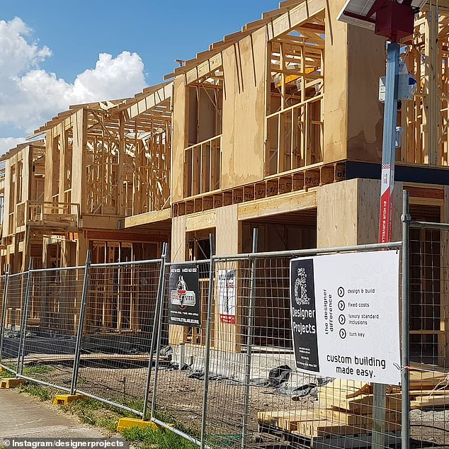 A major housing construction company has gone bankrupt just 18 months after it was fined more than $40,000 for underpaying an employee.  Pictured is a Designer Projects construction site