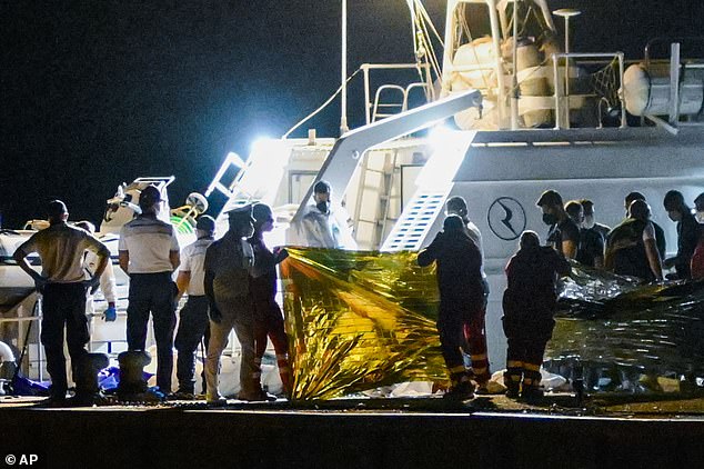Search teams recovered some of the bodies of the approximately 70 people aboard the sailboat