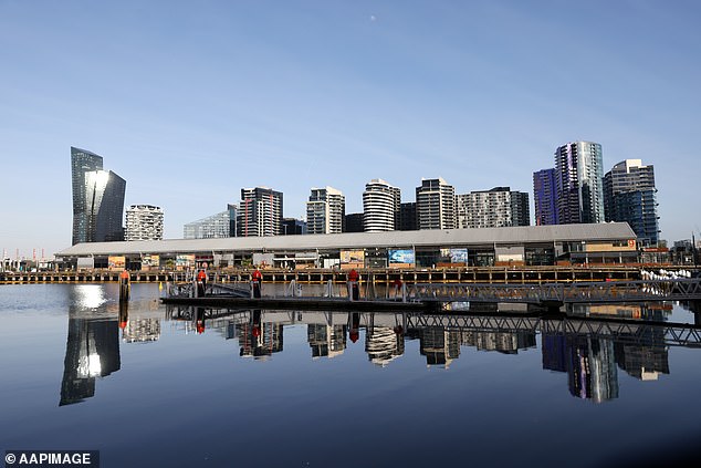 The waterfront suburb of Docklands (pictured) is called 'Dumplands' because of its abandoned shopping trolleys