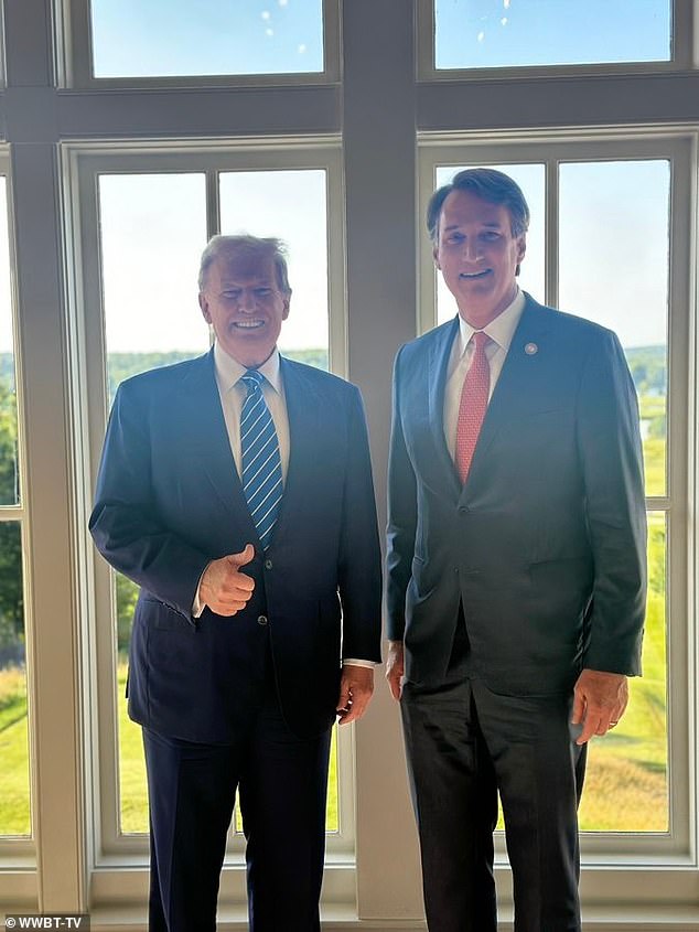 President Trump and Virginia Governor Glenn Youngkin met Wednesday at Trump National Golf Club in Loudon County, Virginia