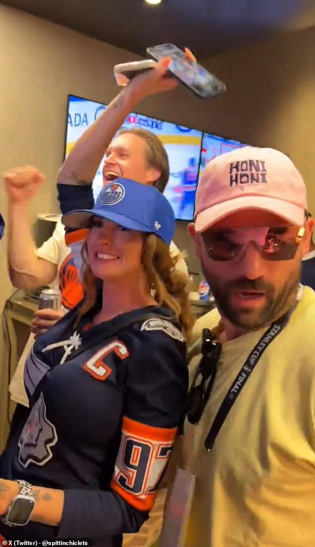 The Oilers fan who showed off her breasts in a viral video celebrated Game 6 with Paul Bissonnette