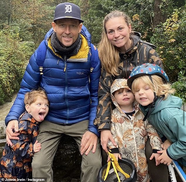 He is survived by his wife Jessica Holme and their young sons Rex, four, and two-year-old twins Rafa and Cormac (pictured)