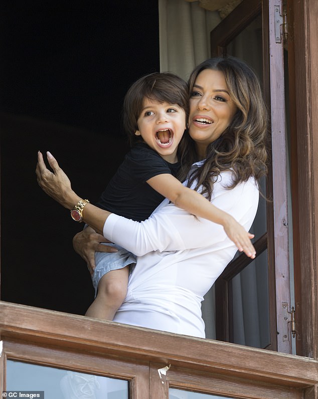 The Desperate Housewives star, 49, explained that her six-year-old son, Santiago, has a passion for learning about other cultures;  seen in 2022
