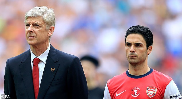 Former midfielder Arteta made 150 appearances for Arsenal under Wenger between 2011 and 2016