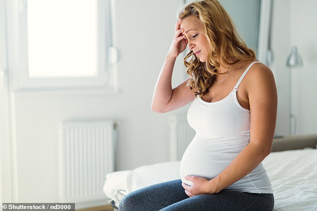 Scientists from Children's National Hospital in Washington DC claimed that their study of some 150 mother and baby pairs showed significant reductions in the brain size of babies born to mothers who scored high stress scores during the pandemic (stock image)