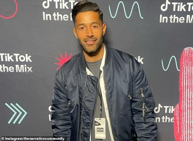 The TikTok boss (pictured) who works at Global Music Partnerships said he ignored his swollen knee and aches and pains but his health quickly went 'downhill'