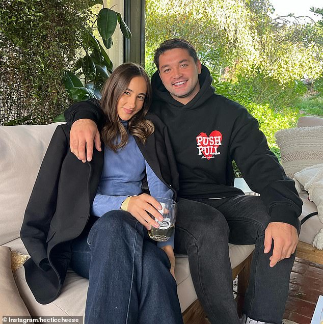 The Kiwi international (pictured with girlfriend Isabella Williams) then spoke about his bleak future as a player under coach Trent Robinson