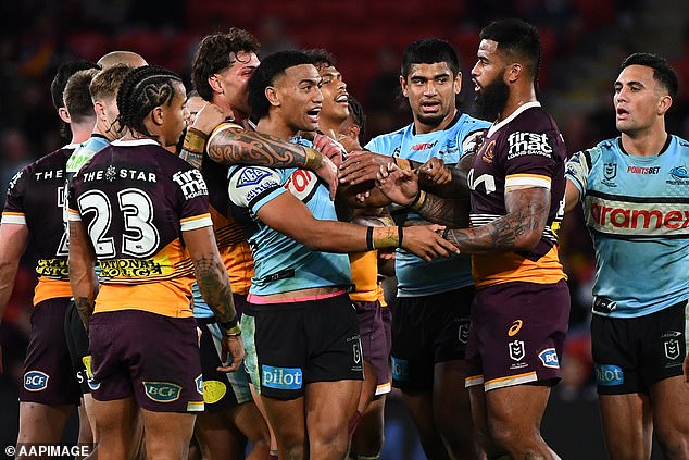 Ronaldo Mulitalo and the Cronulla Sharks shocked the Broncos on Saturday night