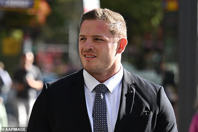 Burgess (pictured outside court in March) was acquitted earlier this year of groping a woman he knew