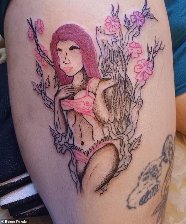 Perhaps the person who got this ink was aiming for a sexy look, but the artwork leaves a lot to be desired