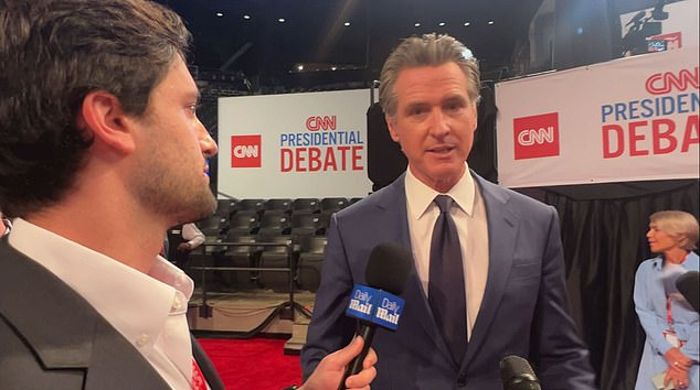 California Governor Gavin Newsom said the idea that he would replace Joe Biden as the Democratic frontrunner is 