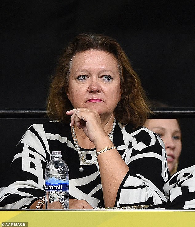 Gina Rinehart (pictured) has supported parents in their opposition to her alma mater for teaching 'woke ideology'