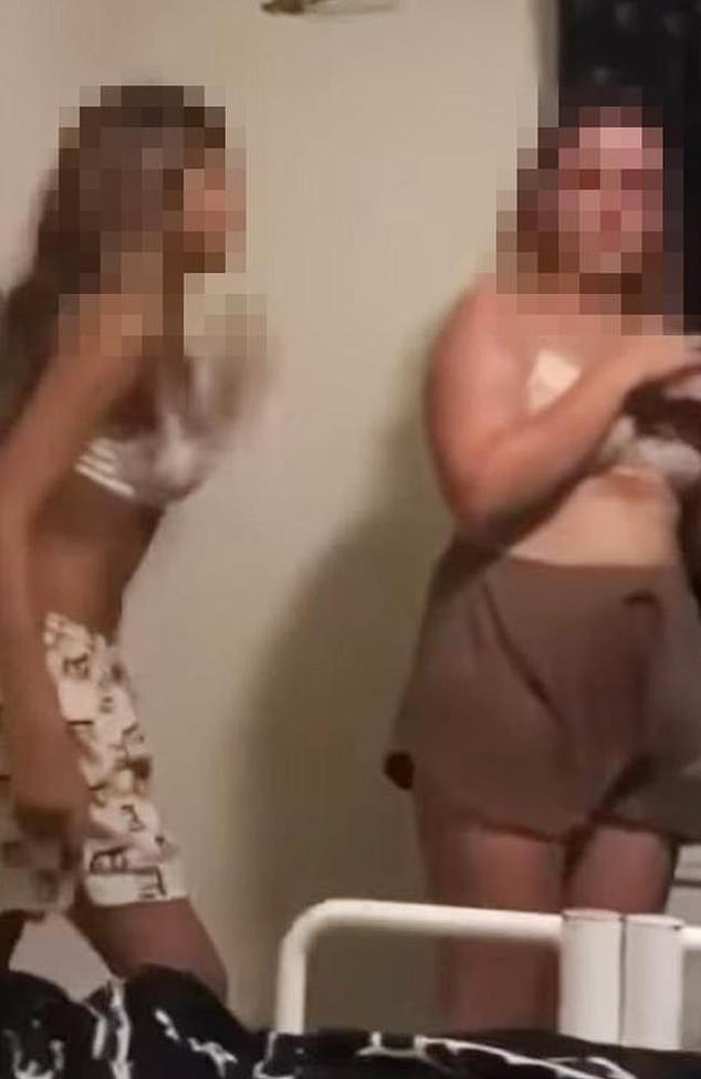 A 16-year-old girl who was part of a group that tortured a younger girl for four hours in a Sunshine Coast home in March last year walked free from court on Thursday.  An image of the attack posted on social media is shown