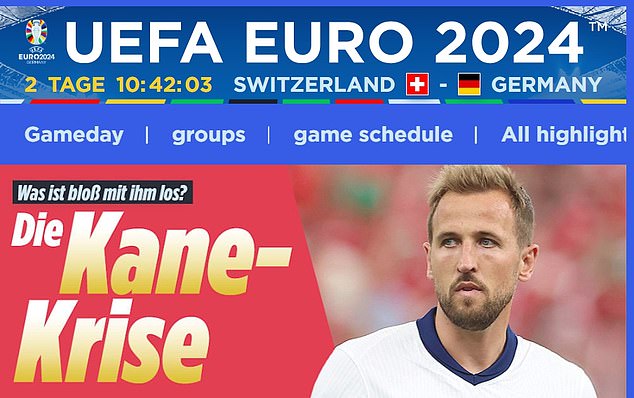 The German Bild labeled yesterday's performance in England as a 'Kane Crisis'