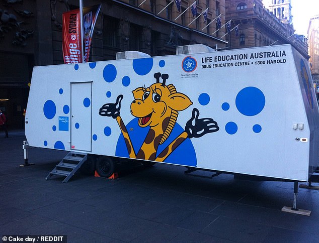Anyone who grew up in Australia will remember the excitement of Healthy Harold giraffe doll arriving at their school in the Life Education van (pictured)