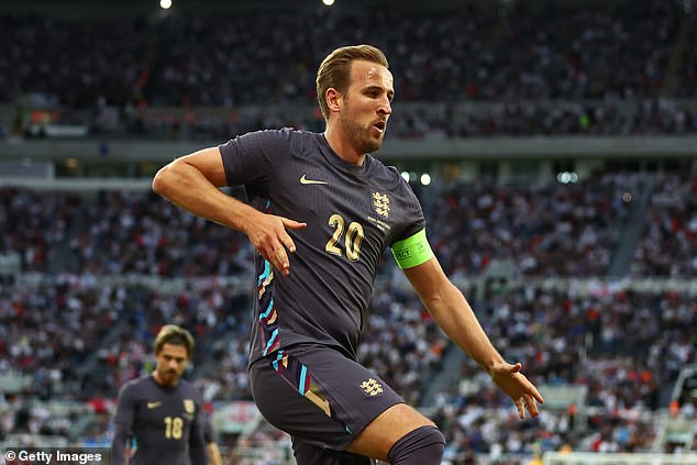 Harry Kane scored England's third goal against Bosnia-Herzegovina on Monday