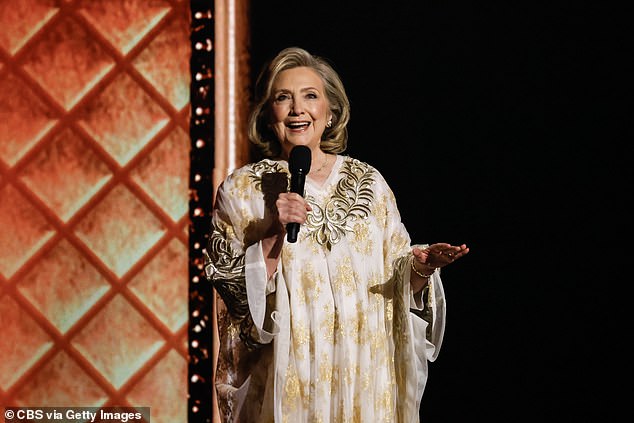 Hillary Clinton joked about her 2016 election loss during a surprise appearance at the 2024 Tony Awards on Sunday night