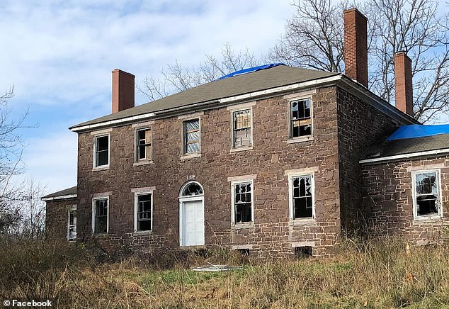 Pictured: The historic Hood Mansion, which is offered free of charge to any interested party as long as they have the means to physically move it from the 113-acre estate