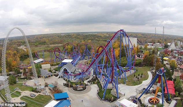 A man was fatally struck by a roller coaster at an Ohio amusement park, according to police