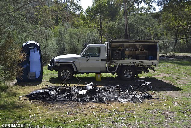 Greg Lynn set fire to the couple's campsite.  (HANDOUT/SUPREME COURT OF VICTORIA)