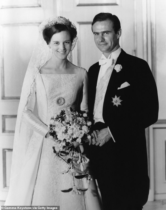 Margrethe married the French diplomat Henri de Laborde de Monpeza in 1967 in the Holmen Church in Copenhagen