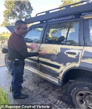 Greg Lynn used a roller and regular house paint to disguise his Nissan Patrol