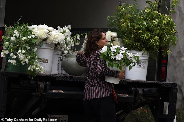 A huge shipment of flowers was delivered to Rupert Murdoch's sprawling vineyard in LA, where the media mogul is reportedly getting married to biologist Elena Zhukova today.