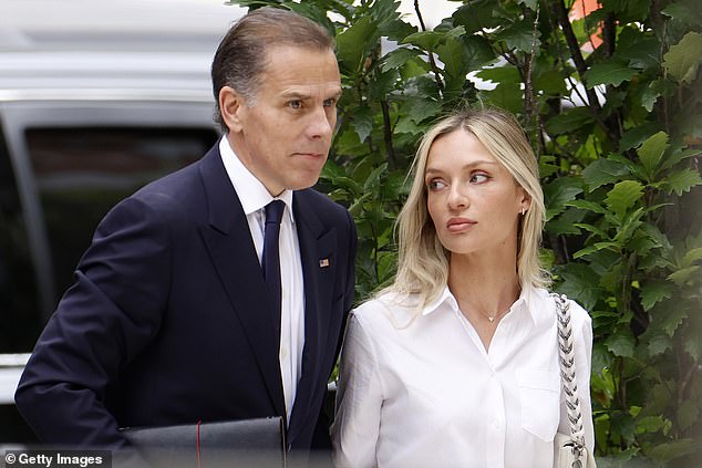 Hunter Biden, son of US President Joe Biden, accompanied by his wife Melissa Cohen Biden, arrives at the J. Caleb Boggs Federal Building in Wilmington, Delaware on June 11, 2024