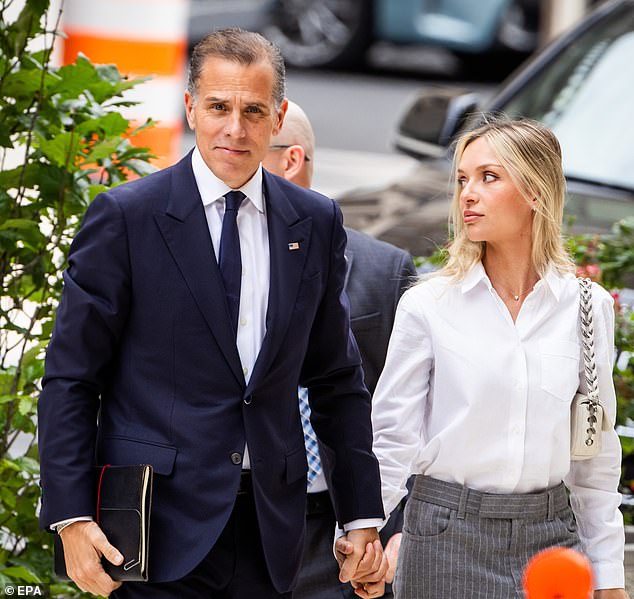 The president's son arrived at court on Tuesday with wife Melissa Cohen Biden at his side to hear the verdict, but there was no sign of her on Wednesday