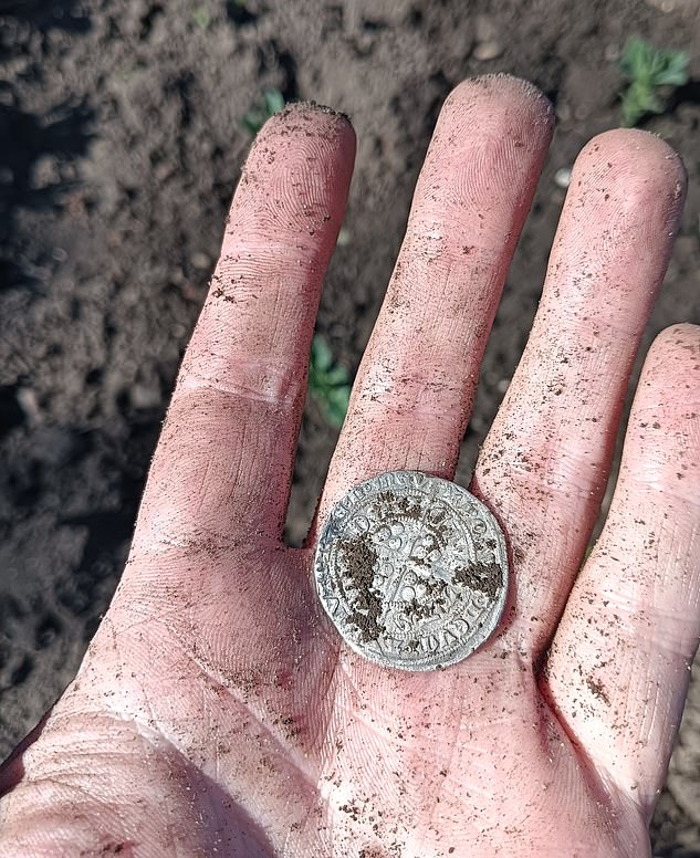The coin had been hidden in a flower bed for hundreds of years... until I accidentally dug it up