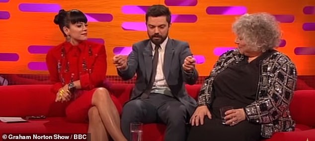 Miriam explained: 'She thought when she was on the program it was all about her' (pictured in 2014 with third guest Dominic Cooper)