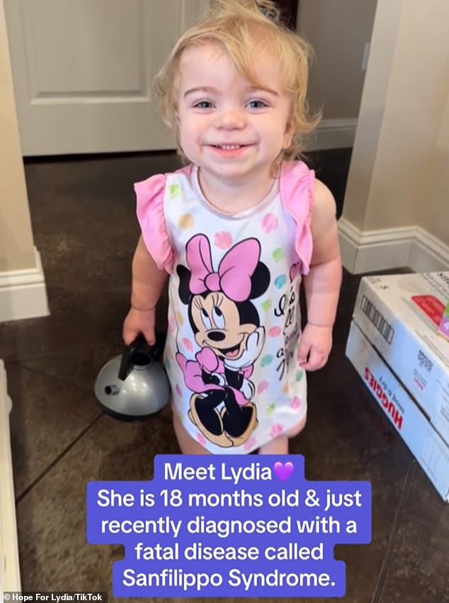 When she was 18 months old, Lydia was diagnosed with Sanfilippo syndrome, a rare genetic condition that causes cognitive decline in children
