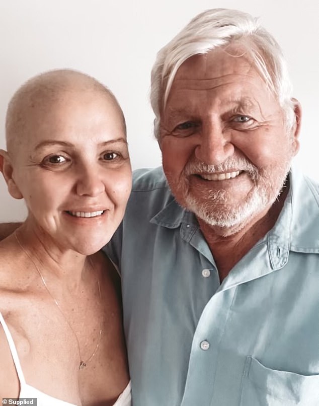Brisbane mother Shanon Nealon (left) battled an aggressive breast cancer with the unwavering support of her father Joseph (right), 80