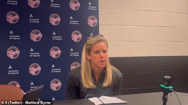 Christie Sides defended her decision to bench Caitlin Clark amid the Fever's 72-89 loss