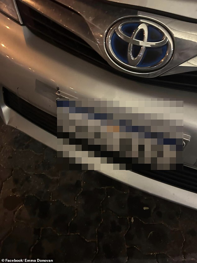 A spokesperson for Perth Airport said they were not aware of the incident but encouraged the musician to report it (pictured, the second alleged taxi)