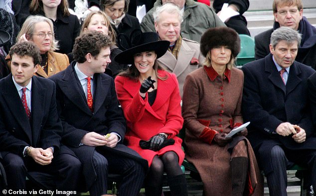 William's close bond with Carole was evident as she joined Kate when she made her first official public appearance at William's passing out parade at Sandhurst in 2007.