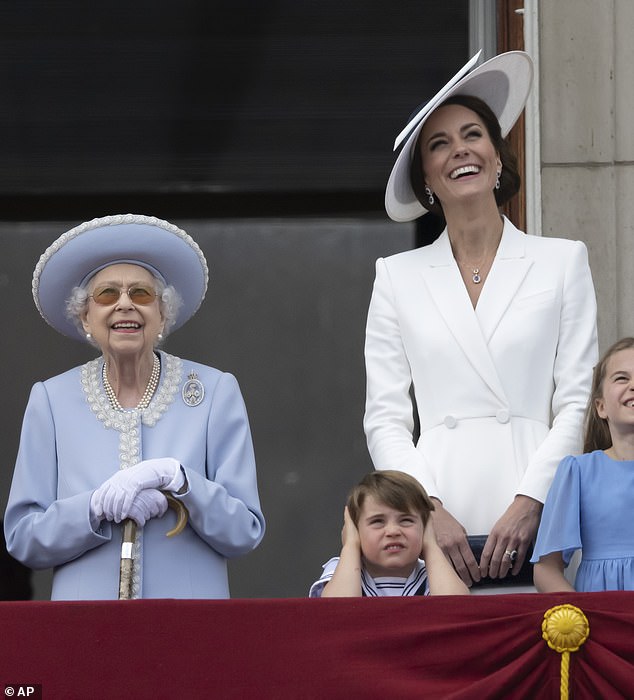 The late Queen began to really trust the Princess of Wales with the pair sharing a 'grandmotherly bond', experts have said in a new documentary.  The couple are pictured at Buckingham Palace in June 2022