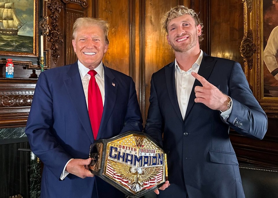 Logan Paul has announced the release of a blockbuster episode of his hit podcast tomorrow - with former President Donald Trump as his latest superstar guest.  The YouTube sensation turned WWE wrestler previously hit No. 1 on the podcast charts with his 'Impaulsive' show - and his ratings are set to rise again this week with an appearance by Trump.