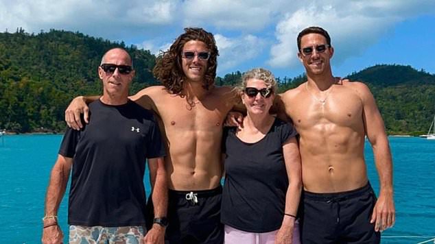 The Robinson brothers with their parents.  Image: Instagram