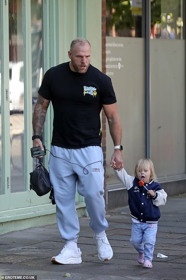 James Haskell was out with his daughter Bodhi as they enjoyed a walk in Hampstead this weekend