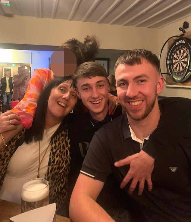 Spanish police have ended the search for missing raver Jay Slater (centre) - almost two weeks after the British teenager disappeared on the island of Tenerife.  He is pictured here with his mother, Debbie Duncan, and brother Zak