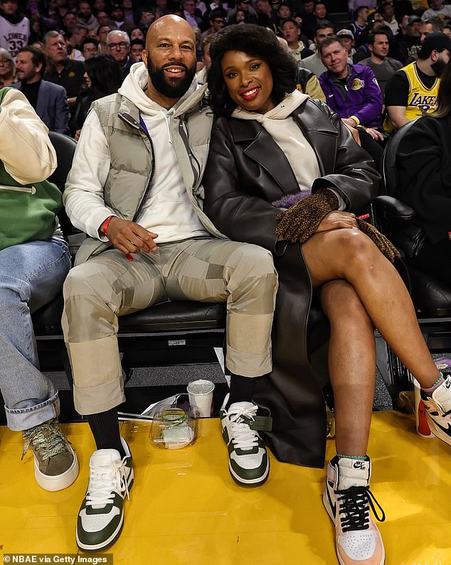 Jennifer Hudson and her rapper boyfriend Common are going strong;  seen in January