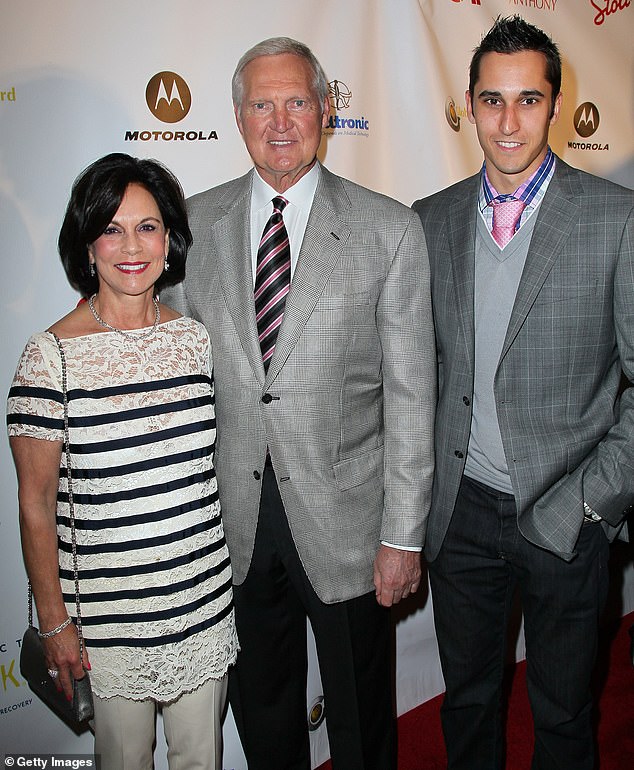 Karen West, former NBA player Jerry West and son Jonnie West at an event in 2012