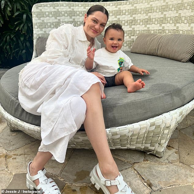 Jessie J, 36, shared some adorable snaps with her son Sky on Wednesday and admitted she's 'finally on her way to feeling like her new self' after becoming a mother