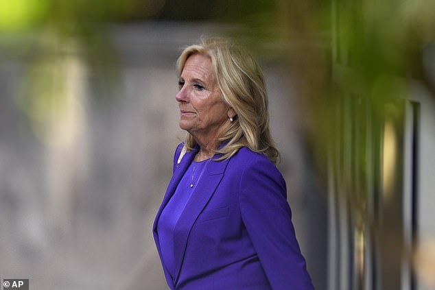 First lady Jill Biden departs federal court in Wilmington, Delaware, on Monday, June 3, 2024