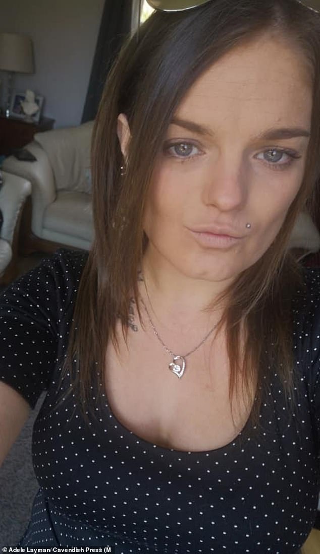 Adele Layman, 32, (pictured) repeatedly texted and called warehouse manager Jamie McDougall over a 13-day period after their break-up