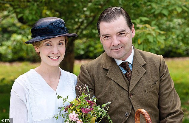 The news comes after it was revealed that Joanna will return to Downton Abbey as production begins on the period drama's third film (pictured with Brendan Coyle as Mr Bates in series two).