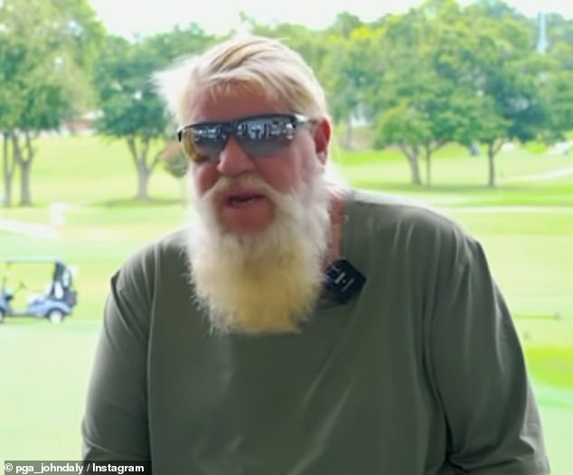 Former PGA Tour golfer John Daly appears in a commercial promoting Trump Bibles